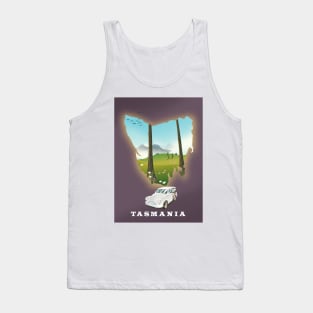 Tasmania Map travel poster Tank Top